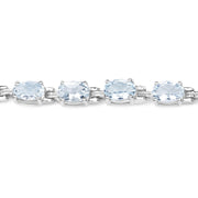 Bids.com 8.80 Carat Genuine Aquamarine .925 Sterling Silver Bracelet Bracelets White Smoke size 7.50,size 7.75,size 6.00,size 6.25,size 7.00,size 6.75,size 7.25,size 8.00