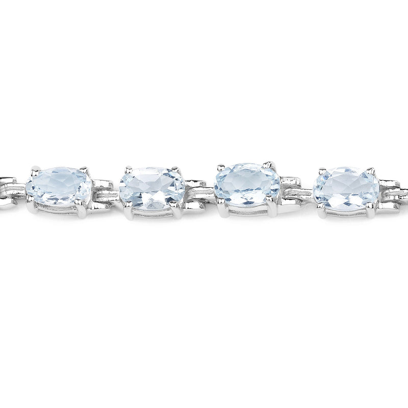 Bids.com 8.80 Carat Genuine Aquamarine .925 Sterling Silver Bracelet Bracelets White Smoke size 7.50,size 7.75,size 6.00,size 6.25,size 7.00,size 6.75,size 7.25,size 8.00