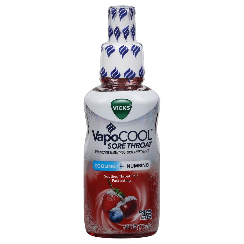 Vicks Vicks® VapoCOOL™ Sore Throat Spray – Cherry Berry Freeze Health & Beauty White Smoke