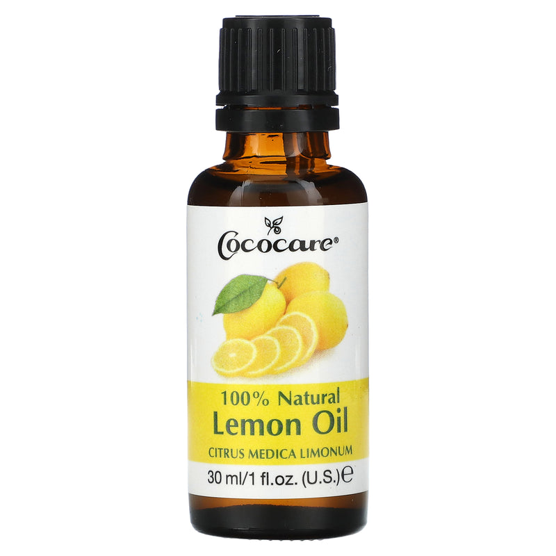 Cococare Cococare 100% Natural Lemon Oil 1 Fl Oz (30 Ml) Massage & Relaxation White Smoke