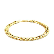 Bids.com 10k Yellow Gold Semi Solid Miami Cuban Bracelet (6.60 mm) Bracelets White Smoke 8.5 / Yellow Gold
