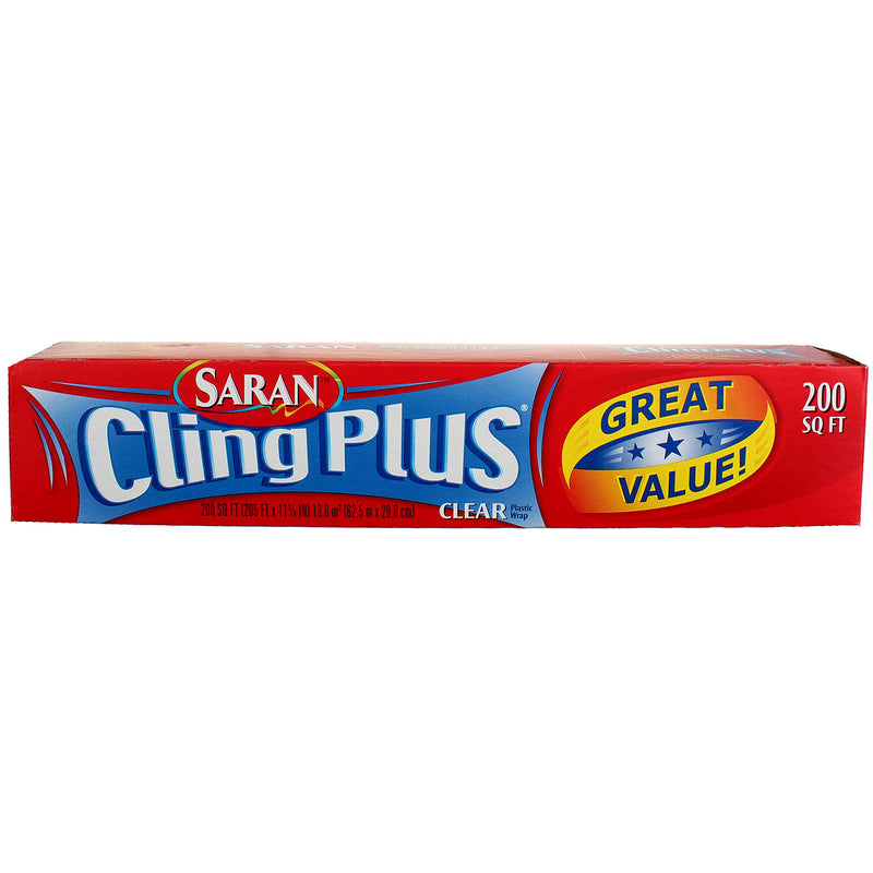 Saran Saran Cling Plus Clear 200 Sq Ft Plastic Wrap Plastic Wrap Peach Puff