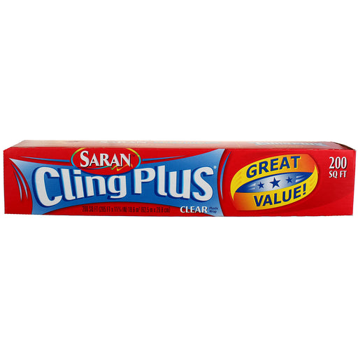 Saran Saran Cling Plus Clear 200 Sq Ft Plastic Wrap Plastic Wrap Peach Puff