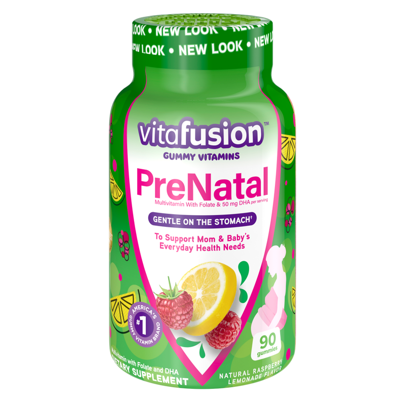 Vitafusion Vitafusion Prenatal Gummy Vitamins, DHA & Folic Acid Support for Baby and Mom, Fruit Flavors, 90 Count Vitamins & Supplements White Smoke