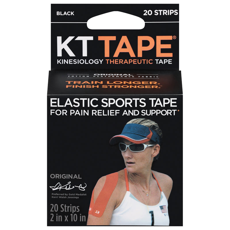KT Tape KT Tape Original Cotton Black Kinesiology Therapeutic Health & Beauty Black