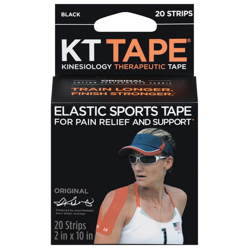KT Tape KT Tape Original Cotton Black Kinesiology Therapeutic Health & Beauty Black