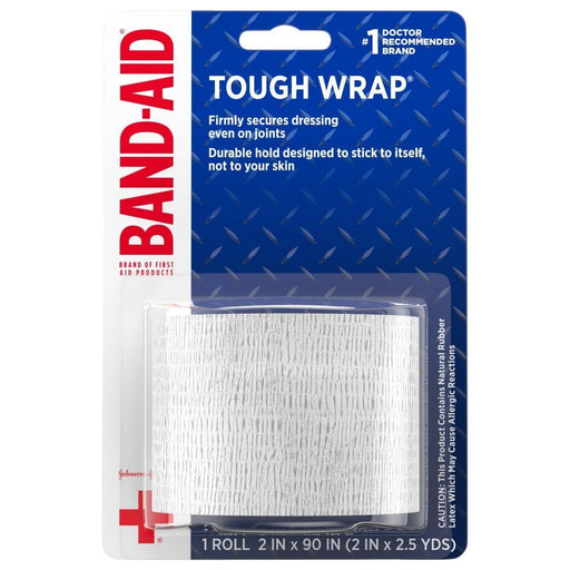 Band-Aid Band-Aid Brand Tough Wrap Self-Adhesive Wound Wrap, 2 In By 2.5 Yd First Aid Gray