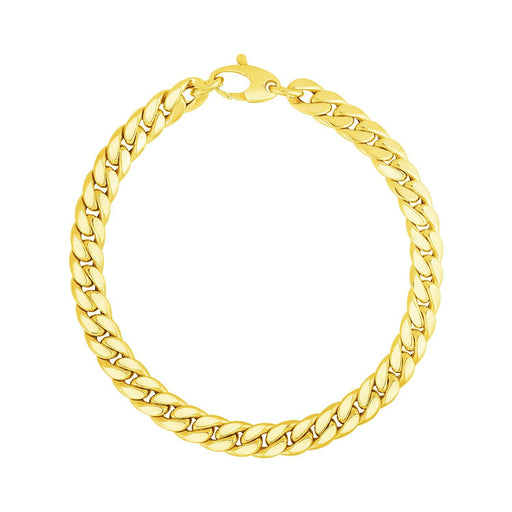 Bids.com 14K Yellow Gold Cuban Link Bracelet Bracelets White Smoke 7.25 / Yellow Gold