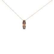Bids.com 10K Rose Gold 1/4 Cttw White and Chocolate Brown Diamond Infinity Twist Pendant Necklace (I-J Color, I1-I2 Clarity) Necklaces White Smoke Rose.Gold / 18