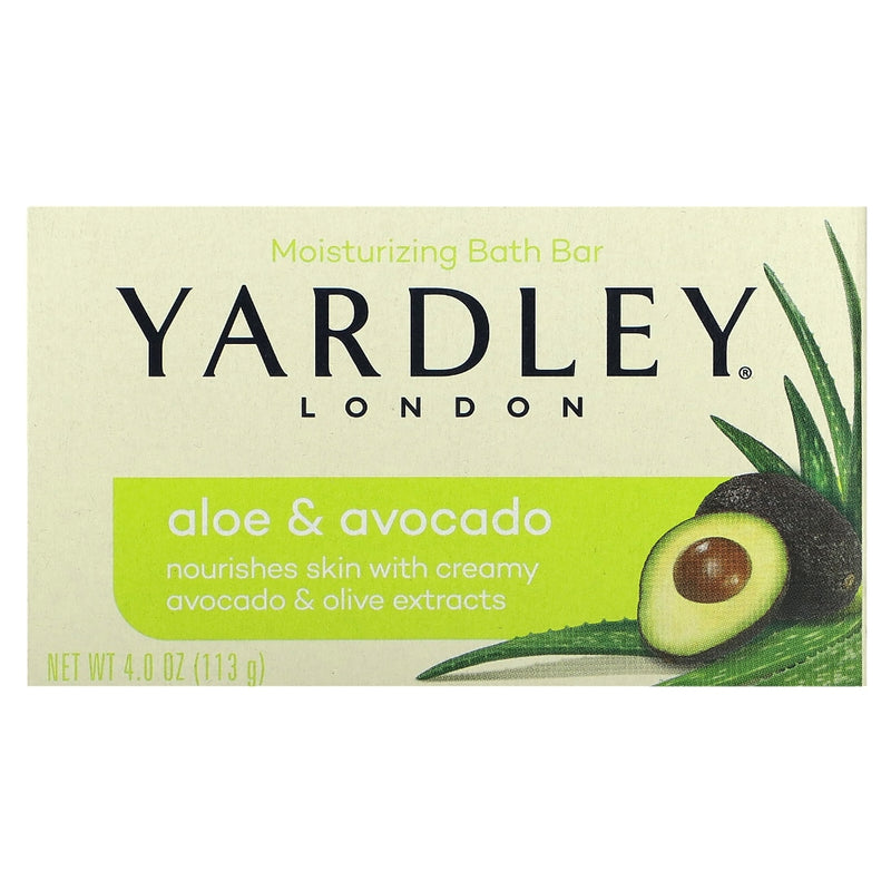 Yardley Yardley London Nourishing Bath Soap Bar Aloe & Avocado 4 Oz Bath & Body Antique White