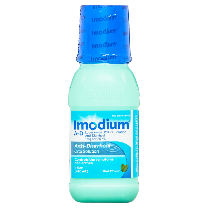 Imodium Imodium A-D Liquid Oral Anti-Diarrheal Medicine, Mint Flavor, 8 Fl. Oz Health & Beauty White Smoke
