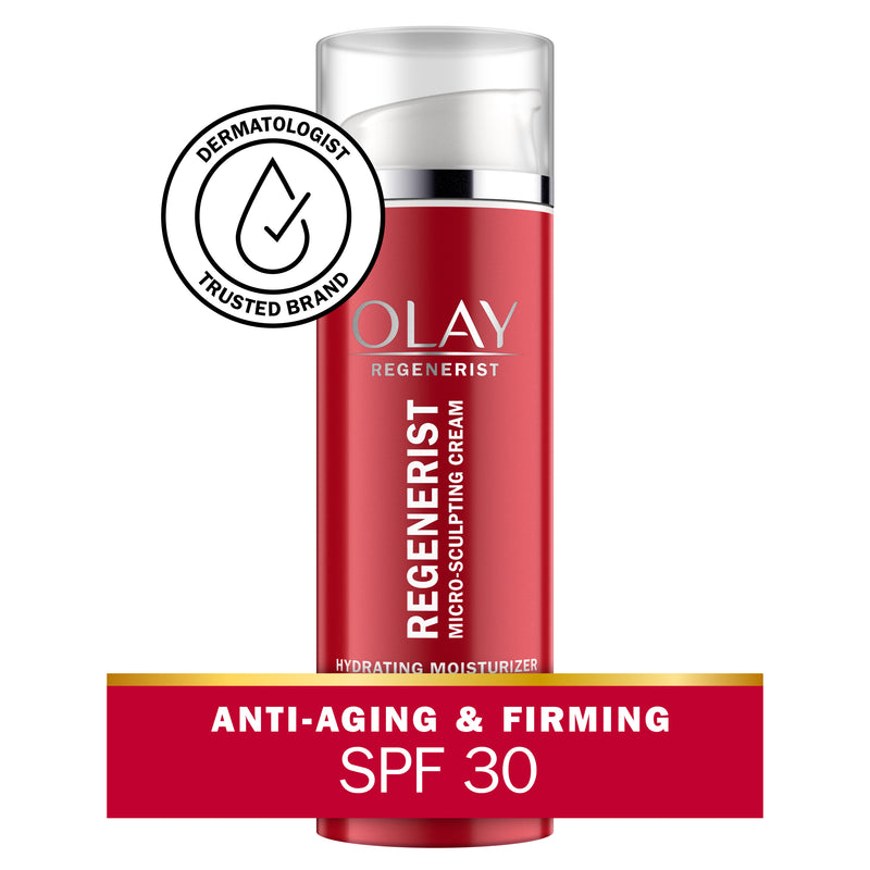 Olay Olay Regenerist Micro-Sculpting Cream Face Moisturizer With Sunscreen Broad Spectrum - SPF 30 - 1.7 Fl Oz Face Moisturizer White Smoke