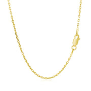 Bids.com 18k Yellow Gold Diamond Cut Cable Link Chain (1.40 mm) Necklaces White Smoke 16 / Yellow Gold,18 / Yellow Gold,20 / Yellow Gold