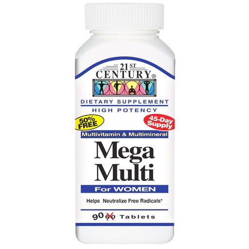 21st Century 21st Century Mega Multi For Women, Multivitamin, Tablets Vitamins & Supplements White Smoke
