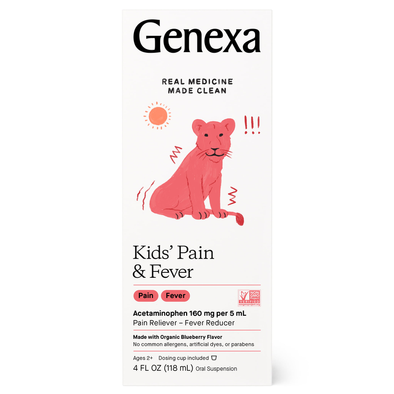 Genexa Genexa Blueberry Pain & Fever Kids 4 Oz [UNFI #48430] Health & Beauty White Smoke