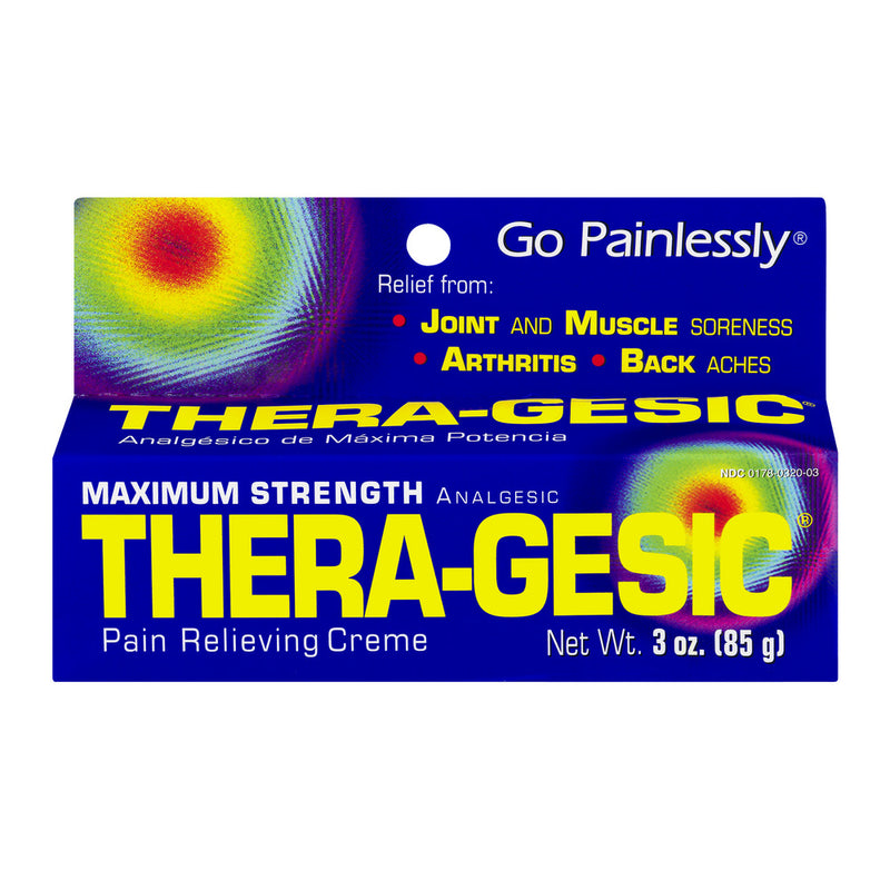 Thera-Gesic Thera-Gesic Maximum Strength Pain Relieving Cream 3 Oz Health & Beauty Dark Blue