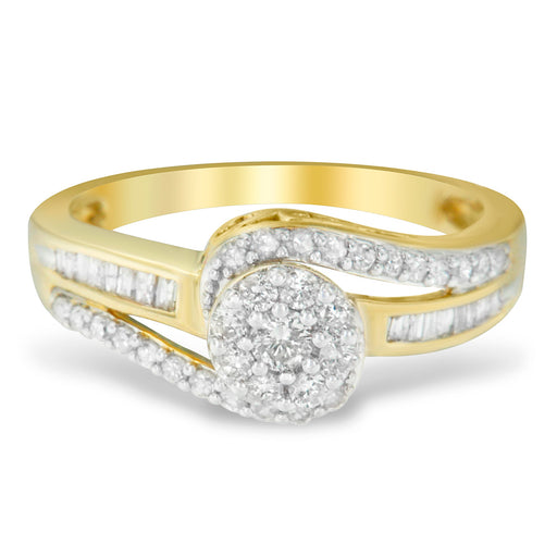 Bids.com 10K Yellow Gold Diamond Cluster Ring (1/2 Cttw, I-J Color, I2-I3 Clarity) - Size 6 Rings White Smoke 7 / Yellow.Gold,8 / Yellow.Gold,7.5 / Yellow.Gold,6.5 / Yellow.Gold,6 / Yellow.Gold