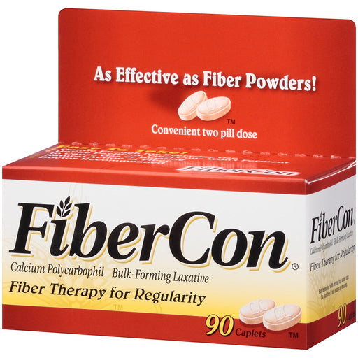 Fiber Con Fiber Con Therapy For Regularity (Calcium Polycarbophil) Caplets 90 Ct Box Health & Beauty White Smoke