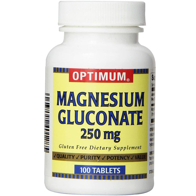 Optimum Optimum Magnesium Gluconate Tablet 250 Mg - 100Ct Vitamins & Supplements White Smoke