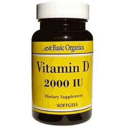 Basic Organics Basic Organics Vitamin D3 2000 IU 30 Softgel Vitamins & Supplements White Smoke