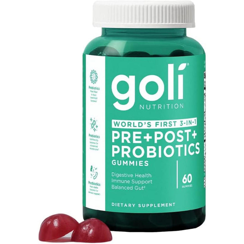 Goli Nutrition Goli Nutrition Pre + Post + Probiotics Vegan Gummies - 60ct Vitamins & Supplements White Smoke