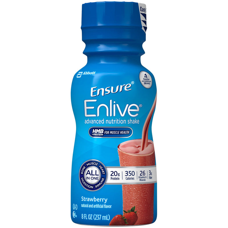 Abbott Nutrition Abbott Nutrition Enlive Ensure Strawberry (24 X 8 Oz) Vitamins & Supplements White Smoke
