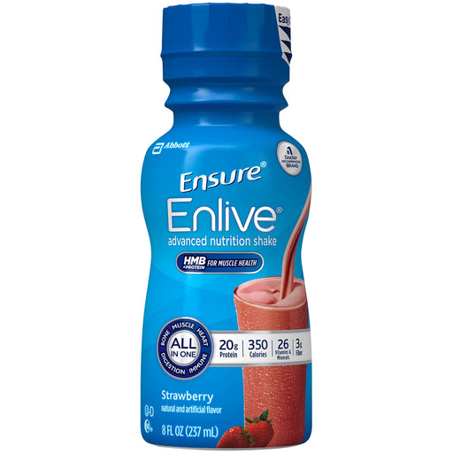 Abbott Nutrition Abbott Nutrition Enlive Ensure Strawberry (24 X 8 Oz) Vitamins & Supplements White Smoke