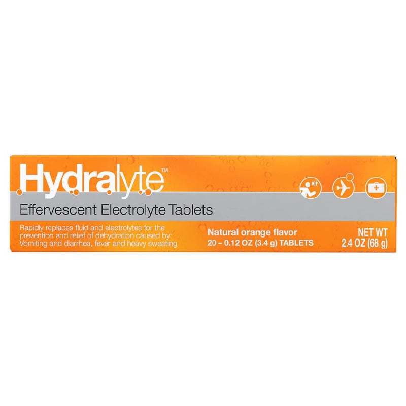 Hydralyte Hydralyte Effervescent Electrolyte Tablets, Natural Orange Flavor Vitamins & Supplements Dark Orange