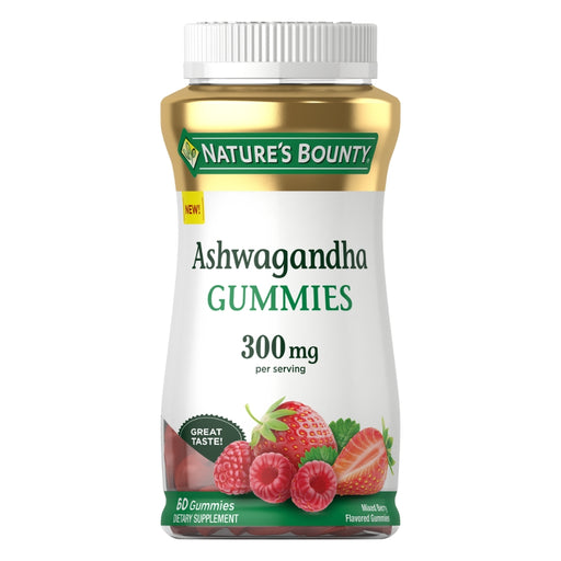Nature's Bounty Nature's Bounty® Ashwagandha Gummies – Mixed Berry Flavor Vitamins & Supplements White Smoke