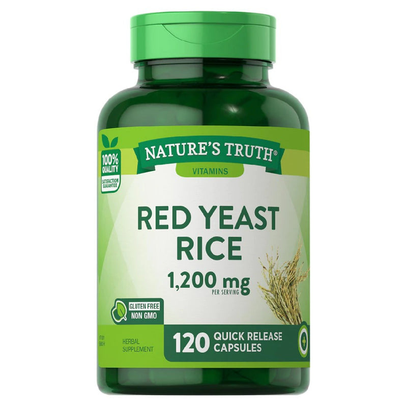 Nature's Truth Nature's Truth Red Yeast Rice , 1,200 Mg , 120 Quick Release Capsules Vitamins & Supplements White Smoke