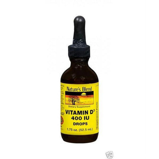 Nature's Blend Nature's Blend Vitamin D3 Liquid Drops 10 mcg (400 IU) - 52 mL (1.76 fl oz) Vitamins & Supplements White Smoke