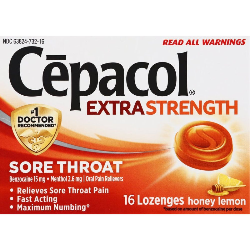 Cepacol Cepacol Extra Strength Sore Throat Relief Lozenges, 16 Count, Honey Lemon Flavor Health & Beauty Lavender