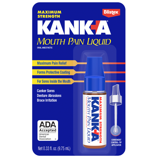Kanka Kanka Mouth Pain Liquid, Maximum Strength 0.33 Fl Oz Health & Beauty Dark Blue