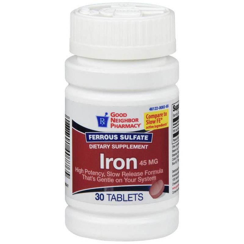 Good Neighbor Good Neighbor GNP Iron Slow Release 45 Mg 30 Tabs Vitamins & Supplements Lavender
