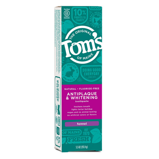 Tom's of Maine Tom's of Maine Antiplaque & Whitening Fennel Natural Toothpaste - 5.5oz Toothpaste Dark Cyan