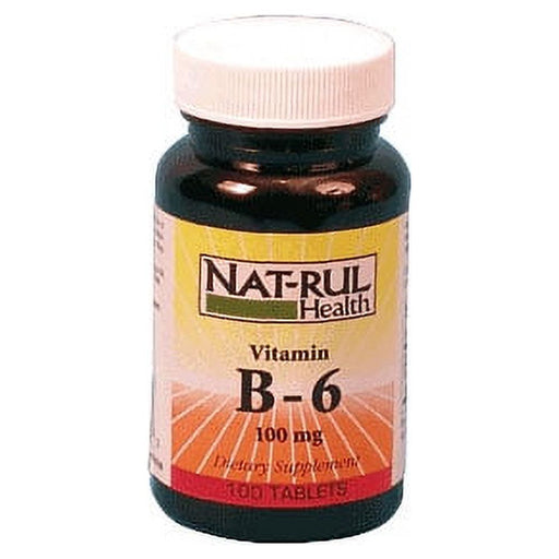 Natrul Health Natrul Health Vitamin B-6 100 Mg Tablets Vitamins & Supplements White Smoke