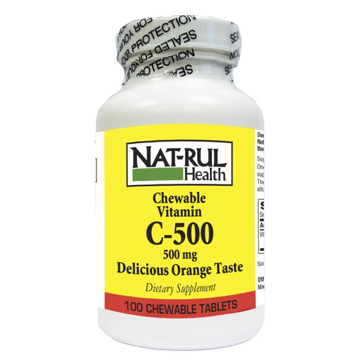 Natrul Health Natrul Health C Vitamin 500 Mg Chewable Tablets Vitamins & Supplements White Smoke