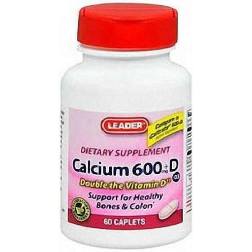 Leader Leader™ Calcium 600 mg Plus Vitamin D3 – High Potency Bone Support Vitamins & Supplements White Smoke
