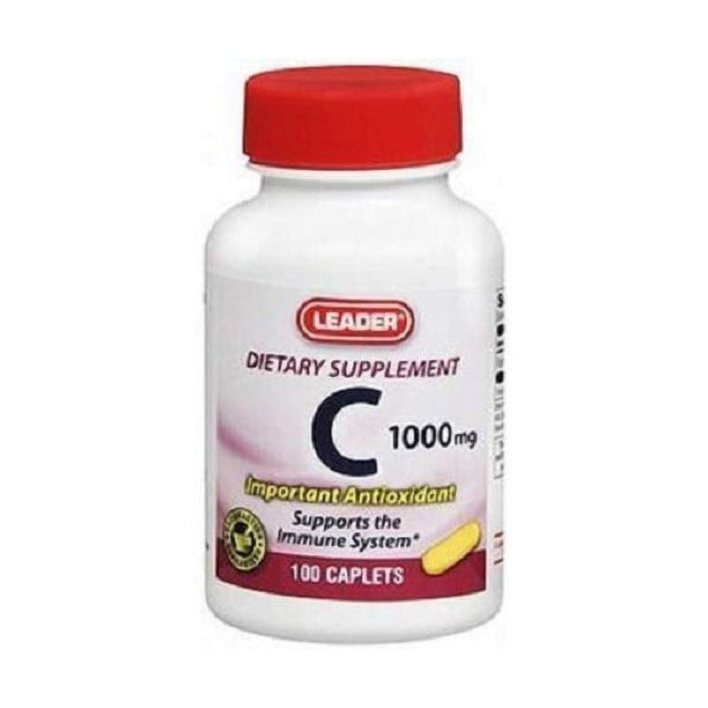 Leader Leader Vitamin C 500 mg, High Potency Immune Support & Antioxidant, 100 Tablets Vitamins & Supplements White Smoke