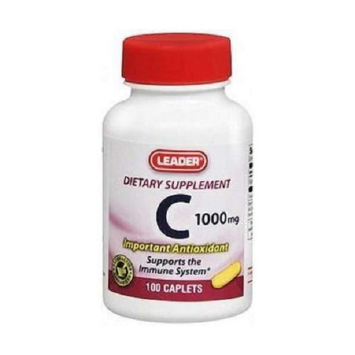 Leader Leader Vitamin C 500 mg, High Potency Immune Support & Antioxidant, 100 Tablets Vitamins & Supplements White Smoke
