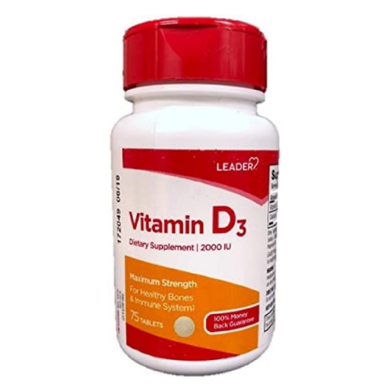 Leader Leader Vitamin D3, 400 IU, Tablets Vitamins & Supplements White Smoke