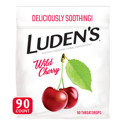 Luden's Luden's Throat Drops Wild Cherry Pectin Lozenge / Oral Demulcent Health & Beauty White Smoke