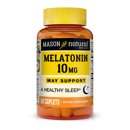 Mason Natural Mason Natural Melatonin 10 Mg With B6 & Calcium - Sleep Aid - 60 Caplets Vitamins & Supplements White Smoke
