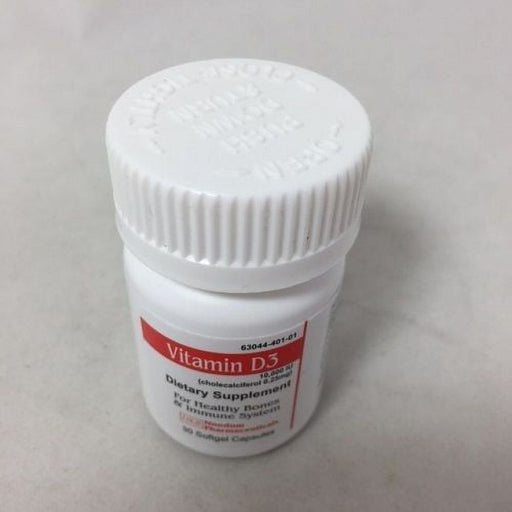 Nnodum Nnodum Pharma Vitamin D3 10 000 IU Softgels 30ct Vitamins & Supplements Gray