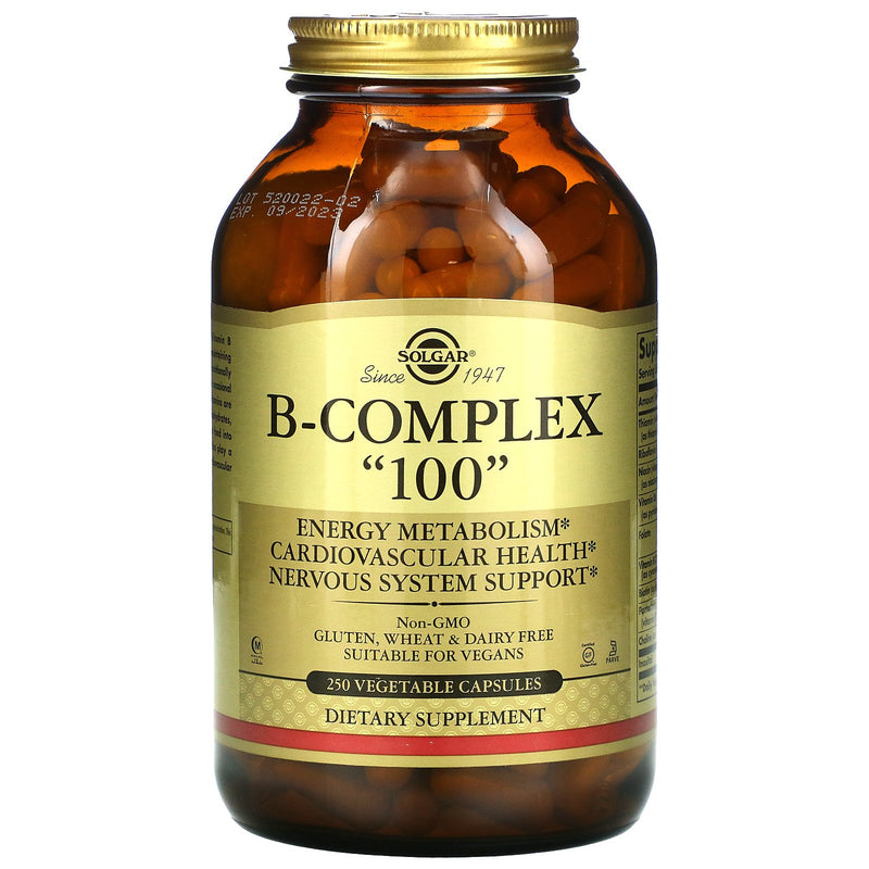 Solgar Solgar B-Complex “100” Vegetable Capsules Vitamins & Supplements White Smoke