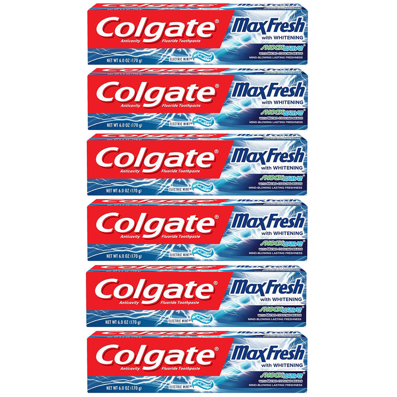 Colgate Colgate Max Fresh With Whitening Toothpaste Electric Mint Toothpaste Dark Gray