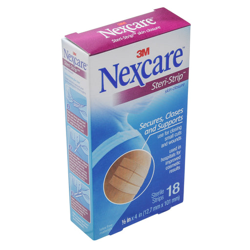 Nexcare Nexcare Steri-Strip Skin Closure Strips, 0.5 Inch First Aid White Smoke