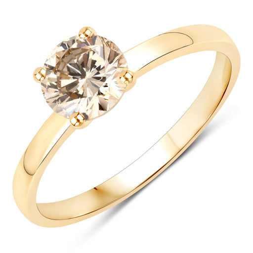 Bids.com 1.00 Carat Genuine TTLB Diamond 14K Yellow Gold Ring Rings White Smoke size 7.00,size 6.00,size 8.00