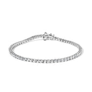 Bids.com 14K White Gold 4.0 Cttw Classic Lab-Grown Diamond Tennis Bracelet (F-G Color, VS2-SI1 Clarity) - 7" Inches Bracelets White Smoke White.Gold / 7 / A