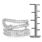Bids.com 0.83 Carat Genuine White Diamond .925 Sterling Silver Ring Rings White Smoke size 7.00,size 8.00,size 6.00,size 9.00
